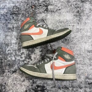 Nike Air Jordan 1 High OG FB9934 300 Men's Olive Coral White Size 8.5M